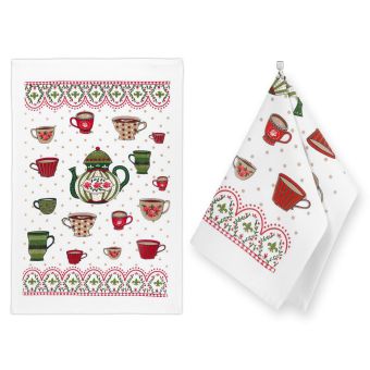 Kuchyňská utěrka froté 203 ČAJOVÁ KONVIČKA, zelená 1 kus, 40x60cm