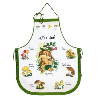 Kuchyňská zástěra HOUBY / ATLAS HUB, zelená, 63x80cm