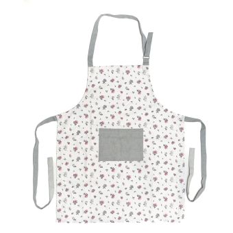 Kuchyňská zástěra KYTKY QK-131, růžovo-šedá, 60x75cm