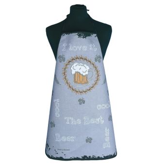 Kuchyňská zástěra PIVO, šedá, 63x80cm