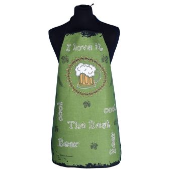 Kuchyňská zástěra PIVO, zelená, 63x80cm