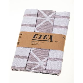 Kuchyňské utěrky EGYPTSKÁ BAVLNA U02 DICE, béžová, 3 kusy, 50x70cm