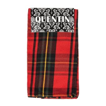 Kuchyňské utěrky vánoční QK-207A, červeno-zelené káro , 2 kusy, 40x60cm