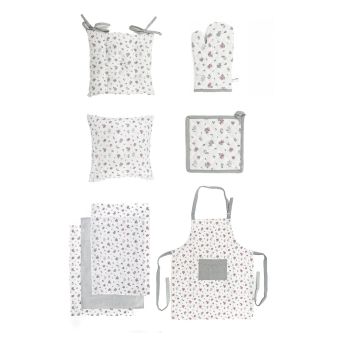 Kuchyňský set KYTKY QK růžovo-šedá (více možností)