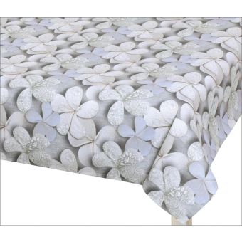 Kuchyňský ubrus DITA 401, ŠEDÝ KVĚT, 140x180cm (obdélník) 