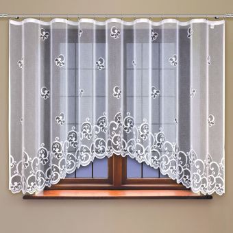 Kusová záclona BALADETA 21448 jednobarevná bílá, (více rozměrů)