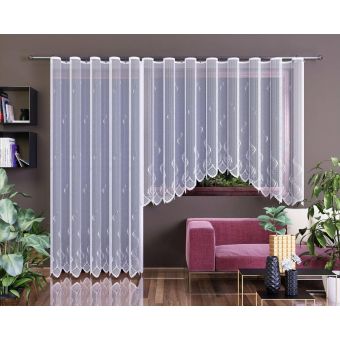 Kusová záclona IRMA jednobarevná bílá, (více rozměrů)