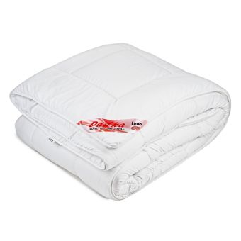 Celoroční prošívaná francouzská přikrývka Dadka LUXUS z dutého vlákna, bílá (více rozměrů, hmotností)