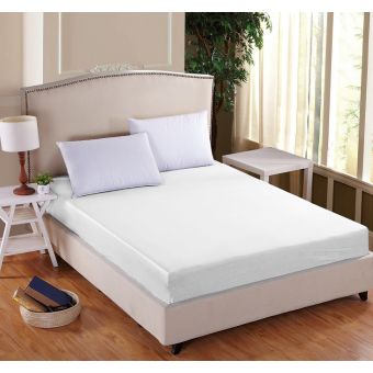 Luxusní napínací mako-jersey prostěradlo s lycrou DELUXE 120x200cm / 30cm elastické, bílé