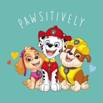 Magický dětský froté ručník TLAPKOVÁ PATROLA TŘI MUŠKETÝŘI, zelený, 30x30cm