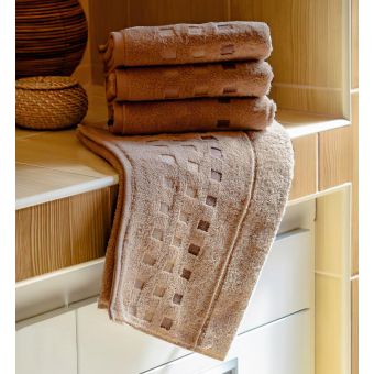 Mikrofroté ručník ZORA, světle hnědá, 50x100cm