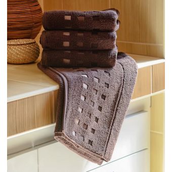 Mikrofroté ručník ZORA, tmavě hnědá, 50x100cm