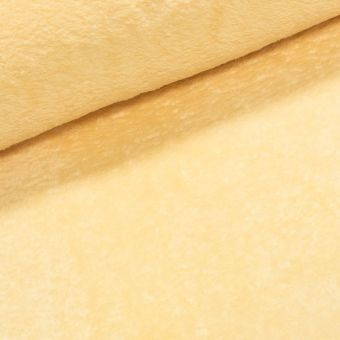 Mikroplyš / coral fleece 321 jednobarevná světle žlutá, š.160cm (látka v metráži)