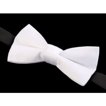 Motýlek dětský chlapecký bílý, saténový, 720693/4