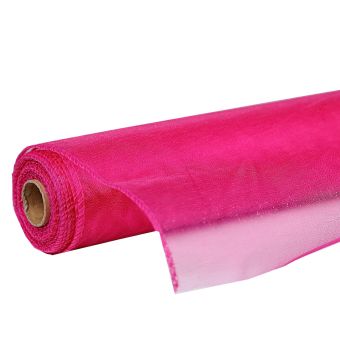 Organza dekorační 45536/5026 tmavě růžová, šíře 12cm, návin 9m