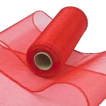 Organza dekorační 45536/5139 červená šíře 12cm, návin 9m