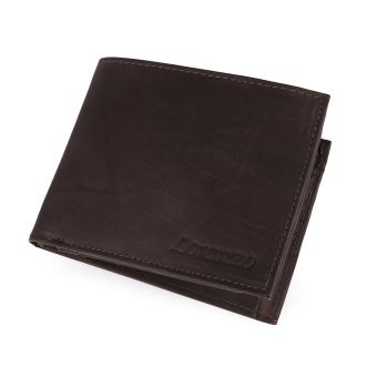 Pánská kožená peněženka 810513/01, tmavě hnědá, matná, 10 x 12 x 2,5 cm