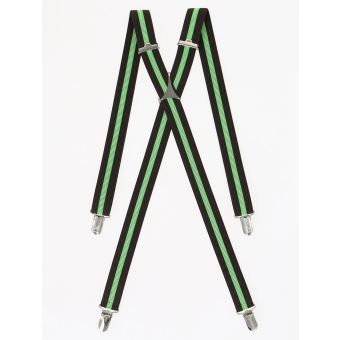 Šle pánské RANGER Dt25.022, délka 130cm, šíře 2,5cm, tvar X, černé - zelený pruh