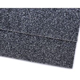 Pěnová guma Moosgummi 20x30cm, 750861 jednobarevná 10 šedá tmavá, tloušťka 1,9mm, s glitry