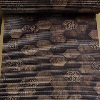 Pěnová předložka PVC AQUAMAT 4059-2, plástev, tmavě hnědá, šíře 65cm (metráž)