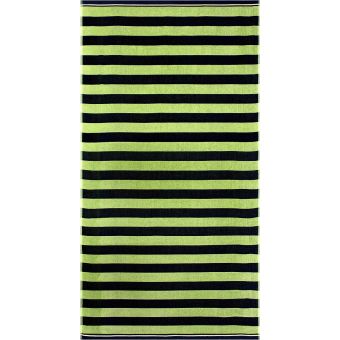 Plážová osuška ZEBRA, zelenomodrá proužkovaná, froté, 90x170cm