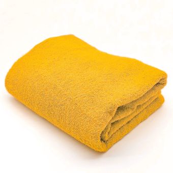 Plážová osuška BIG jednobarevná okrová, froté, 100x180cm