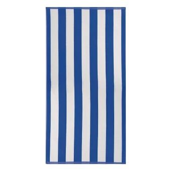 Plážová osuška KABANA, modré pruhy, froté, 90x170cm