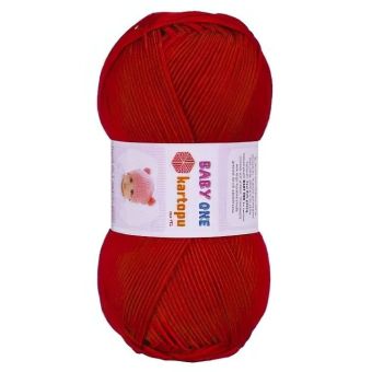 Pletací / háčkovací příze Kartopu BABY ONE K125 červená, jednobarevná, antipillingová, 100g/250m