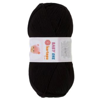 Pletací / háčkovací příze Kartopu BABY ONE K940 černá, jednobarevná, antipillingová, 100g/250m
