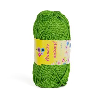 Pletací / háčkovací příze Storex CAMILA NATURAL 156 zelená, jednobarevná, 50g/125m