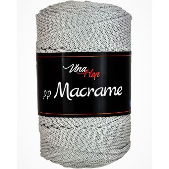 Pletací / háčkovací příze Vlna-Hep PP MACRAME 4235 šedá, jednobarevná, 100g/85m