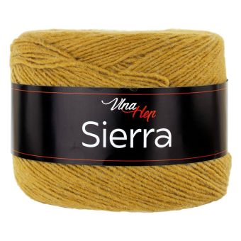 Pletací / háčkovací příze Vlna-Hep SIERRA 6489 hořčicová, jednobarevná, klasická 150g/450m