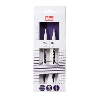 Pletací jehlice PRYM ERGO 215812, ergonomické plastové, kruhové, 1 kus, délka 80cm, velikost 9mm