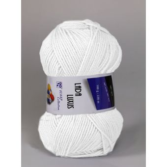 Pletací příze Vlnap LADA LUXUS 57076 bílá, klasická, 100g/230m