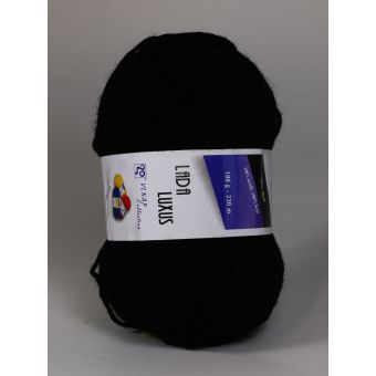 Pletací příze Vlnap LADA LUXUS 59005 černá, klasická, 100g/230m