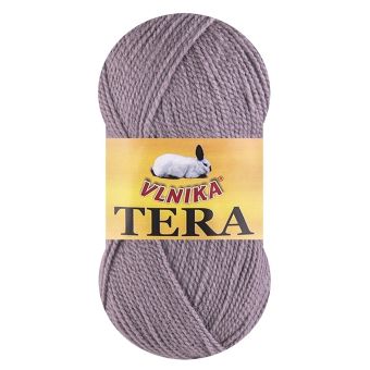 Pletací příze Vlnika TERA 074 pudrově fialová, klasická, 100g/310m