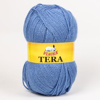 Pletací příze Vlnika TERA 092 modrá, klasická, 100g/310m