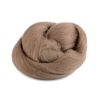 Vlna na plstění / ovčí rouno česané, 730340/38, 20g, světle hnědá