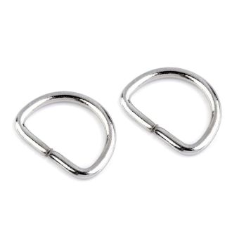 Polokroužek na koženou galanterii š.20 mm 01 nikl, stříbrná