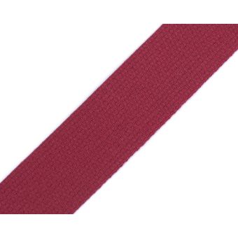 Popruh bavlněný 490011/8550 vínový, šíře 3cm (popruh v metráži)