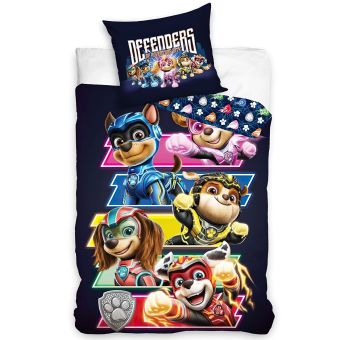 Povlečení dětské TLAPKOVÁ PATROLA SUPERTLAPKY, tmavě modré, bavlna hladká, 140x200cm + 70x90cm