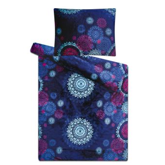 Povlečení MANDALY MODRÉ mikroflanel, 140x200cm + 70x90cm
