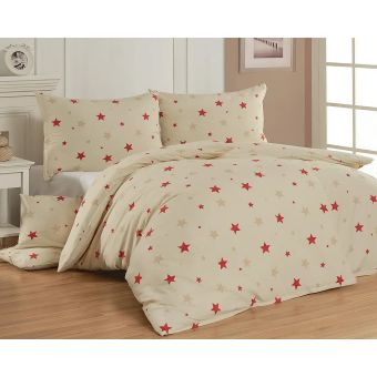 Povlečení Matějovský BERLY, hvězdičky, béžové, flanel premium (více rozměrů)