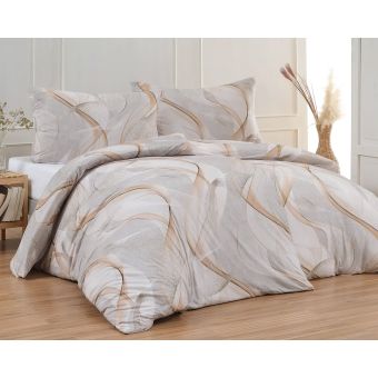 Povlečení Matějovský DELIGHT, béžové vlny, (více rozměrů, materiálů)