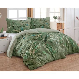 Povlečení Matějovský LILO, rostlinný motiv, zelené, bavlněný satén, digitál (více rozměrů)