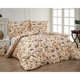 Povlečení Matějovský NITA, květinový vzor, béžové, bavlna hladká digitál, (více rozměrů)