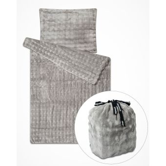 Povlečení OBLÁČKY PMF 025 SVĚTLE ŠEDÉ jednobarevné, mikroflanel, 140x200cm + 70x90cm