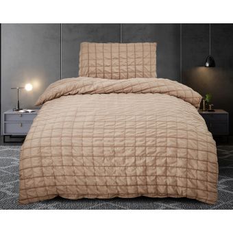 Povlečení NAOMI, latté, obláčkový krep / mikrokrep, 140x200cm + 70x90cm