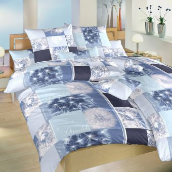 Povlečení PAMPELIŠKY 3D MODRÉ, flanel, 140x200cm + 70x90cm