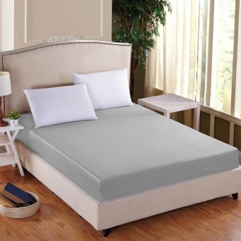 Luxusní napínací mako-jersey prostěradlo s lycrou DELUXE 140x200cm / 30cm elastické, šedé